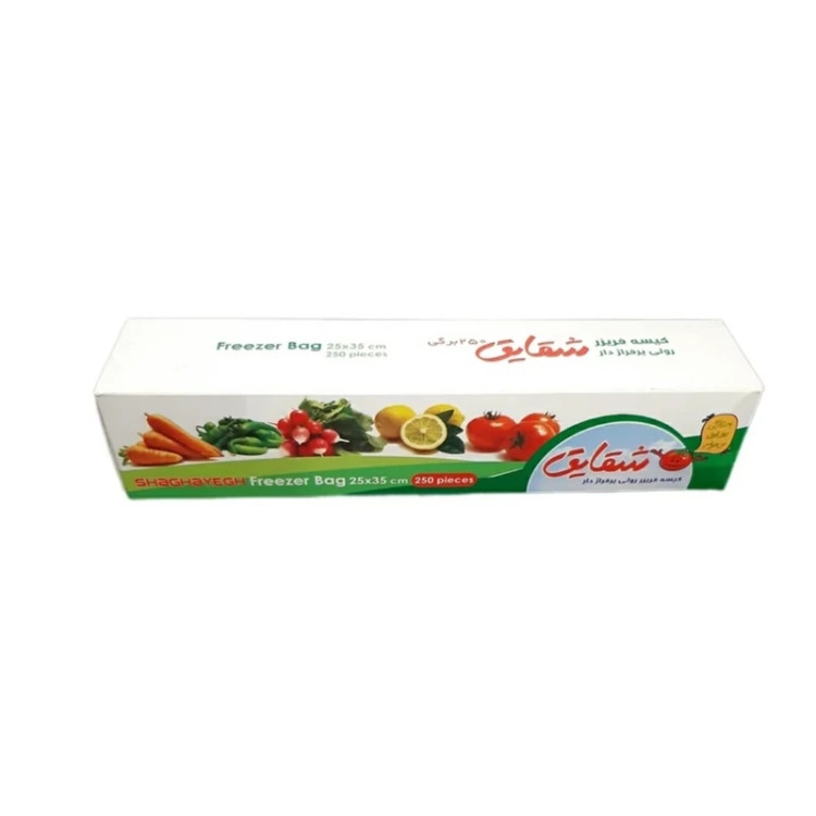 کیسه فریزر رولی 250 برگ شقایق