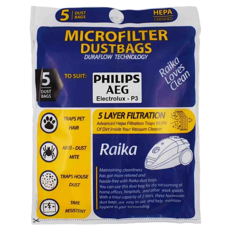 پاکت جاروبرقی 5 عددی مدل PHILIPS AEG