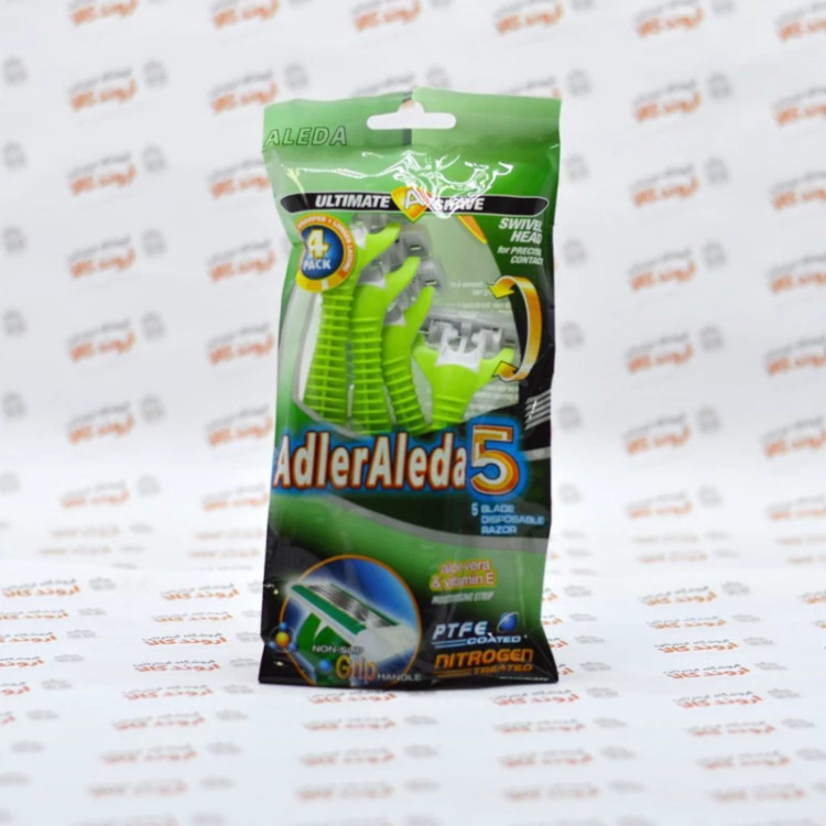 ژیلت خود تراش 5 لبه 4 تایی آلدا Adler Aleda
