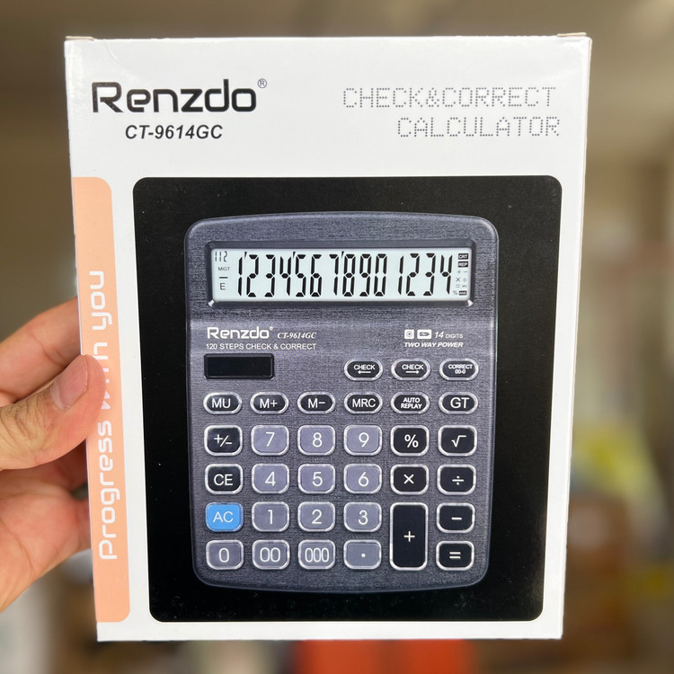 ماشین حساب Renzdo حسابداری دکمه شیشه ای