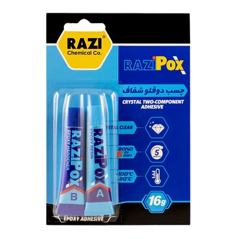 چسب دوقلو شفاف رازی 16 گرم
